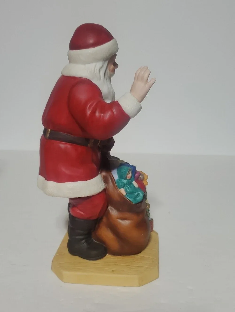Vtg 1996 Lenox Red and White Santa with Colorful Toy Sack Figurine